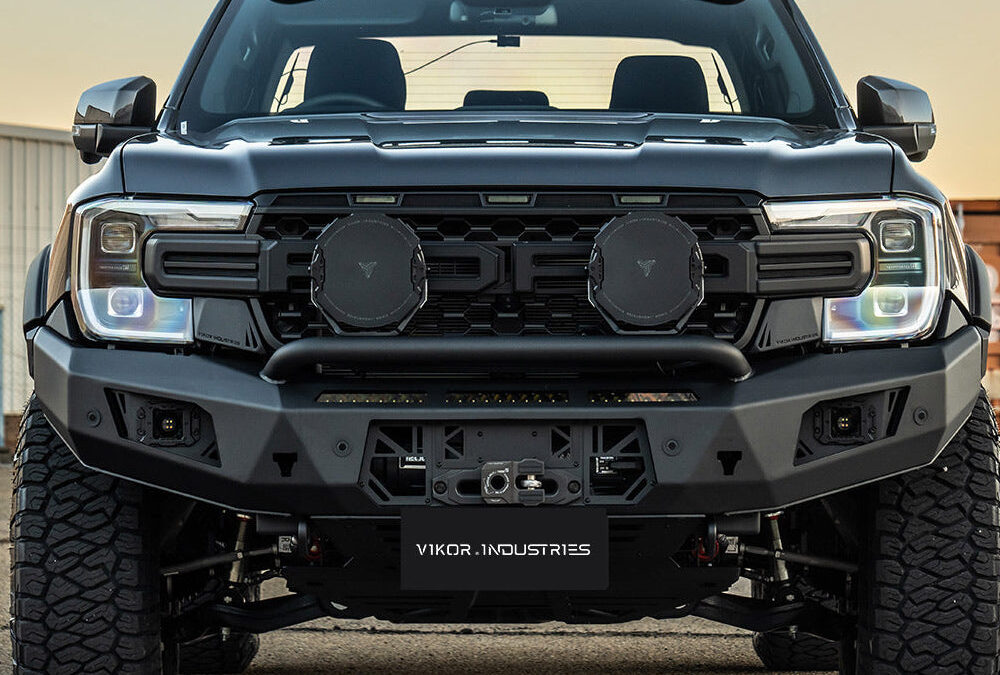 NEXT GEN FORD RANGER RAPTOR  ALUMINIUM LIGHTWEIGHT FRONT BULL BAR (DIABLO – PRE-RUNNER)
