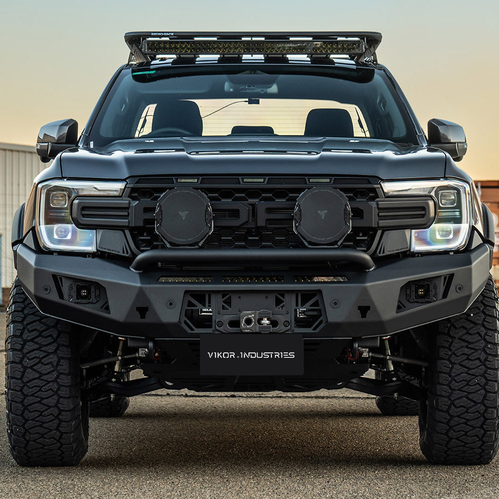 NEXT GEN FORD RANGER RAPTOR  ALUMINIUM LIGHTWEIGHT FRONT BULL BAR (DIABLO - PRE-RUNNER)-image
